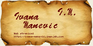 Ivana Manević vizit kartica